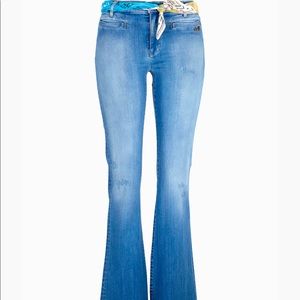 ODD MOLLY Janis Stretch Flare Jeans Light Blue